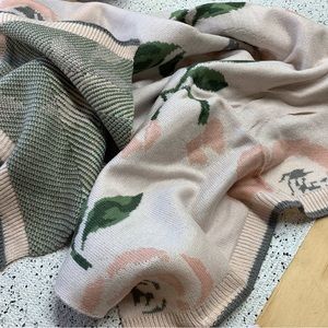 NWT Pottery Barn Kids Meredith Rose Soft Knit Baby Blanket